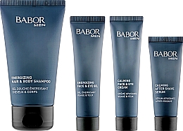 Haar- und Körperpflegeset - Babor Trevel Collection (After-Shave Serum 10ml + Gesichts- und Augencreme 15ml + Gesichts- und Augengel 15ml + Duschgel-Shampoo 50ml) — Bild N3