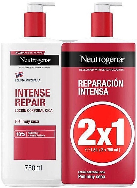 Set - Neutrogena Intense Repair Body Lotion (b/lot/2x750ml) — Bild N1