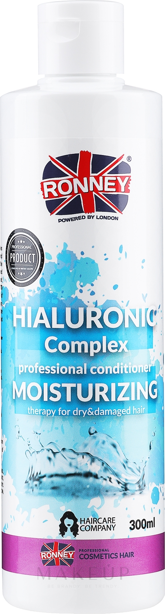 Feuchtigkeitsspendender Conditioner mit Hyaluronsäure für trockenes und geschädigtes Haar - Ronney Professional Hyaluronic Complex Moisturizing Conditioner — Bild 300 ml