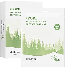 Tuchmaske für das Gesicht für fettige und Mischhaut - Muldream Vegan Green Mild Tee Tree Pore Mask — Bild N2