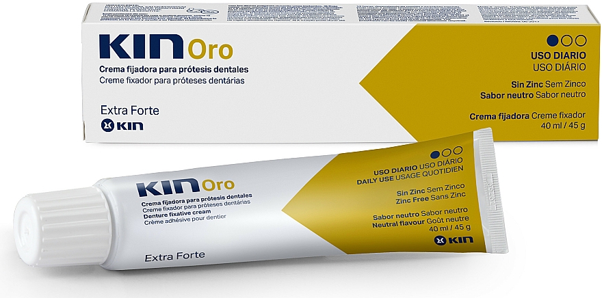 Zahnprothesen-Fixiercreme Extra stark - Kin Gold Extra Strong Fixing Cream — Bild N1