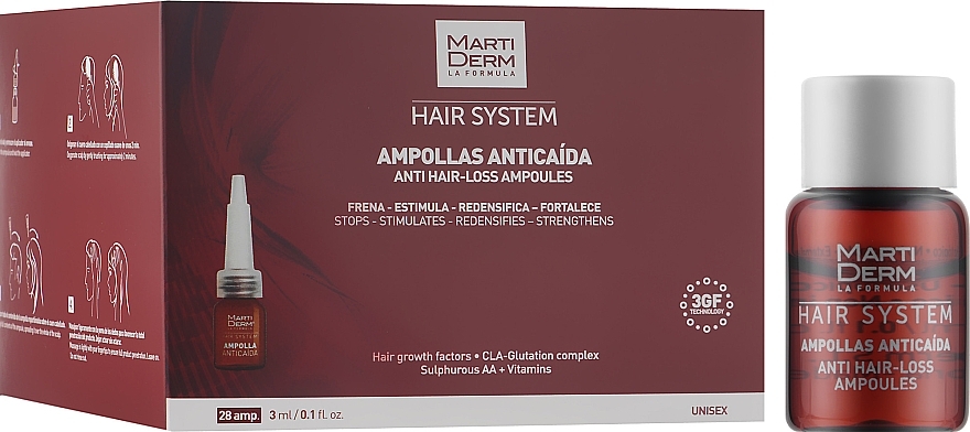 Ampullen gegen Haarausfall - Martiderm Hair System Anti Hair-loss Ampoules — Bild N3