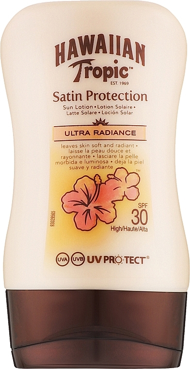 Feuchtigkeitsspendende und schimmernde Sonnenschutzlotion für Körper und Gesicht SPF 30 - Hawaiian Tropic Satin Protection Sun Lotion SPF 30 — Bild N1