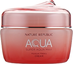 Feuchtigkeitscreme für trockene Haut - Nature Republic Super Aqua Max Moisture Watery Cream  — Bild N2