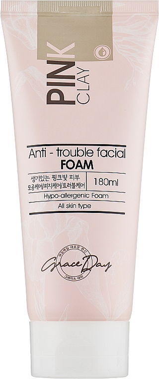 Reinigungsschaum mit rosa Tonerde - Grace Day Pink Clay Anti-Trouble Facial Foam — Bild N1