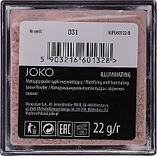 Mattierender loser Gesichtspuder mit strahlender Wirkung - Joko Mattifying Illuminating Loose Powder — Bild N2