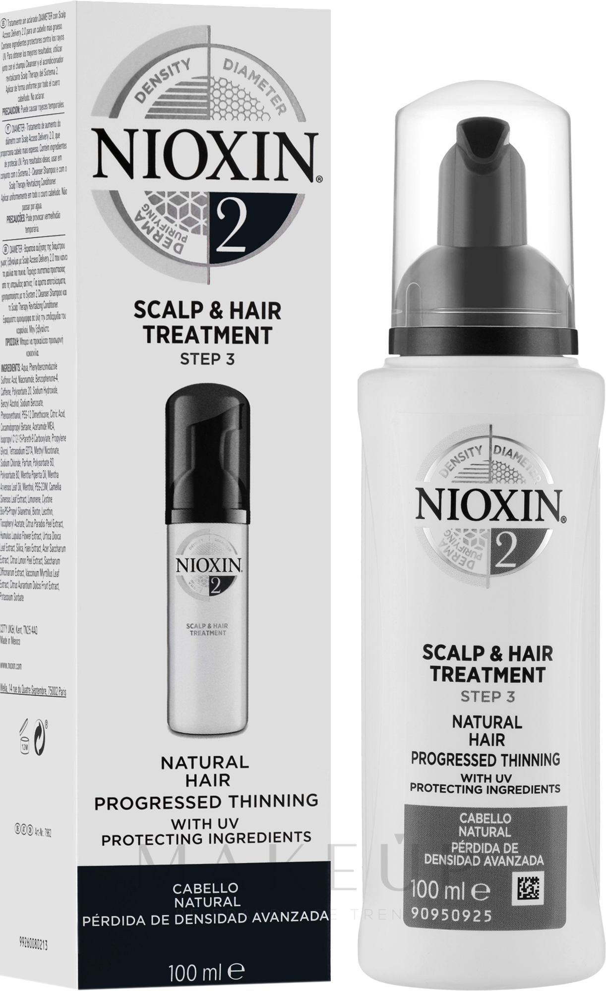 Pflegende Haarmaske - Nioxin Thinning Hair System 2 Scalp Treatment — Bild 100 ml