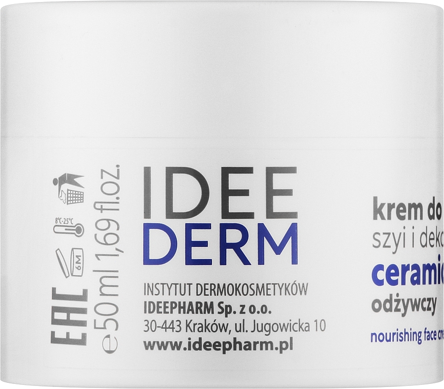 Pflegende Gesichtscreme mit Ceramiden - Ideepharm Idee Derm Nourishing Ceramide Face Cream — Bild N1