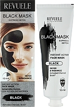 Gesichtsmaske zur Entgiftung mit Aktivkohle - Revuele Express Detox Black Mask — Bild N2