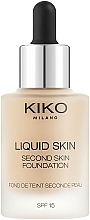 Düfte, Parfümerie und Kosmetik Flüssige Foundation - KIKO Milano Liquid Skin Second Skin Foundation