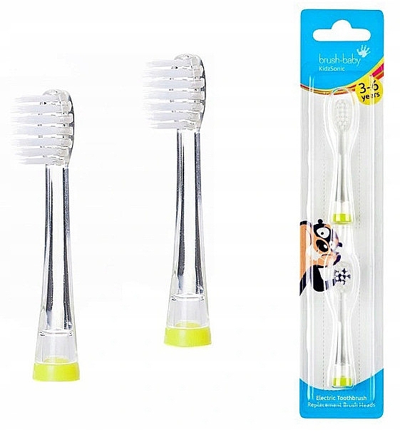 Zahnbürstenkopf für elektrische Zahnbürste 3-6 Jahre 2 St. - Brush-Baby KidzSonic Replacement Brush Heads  — Bild N3