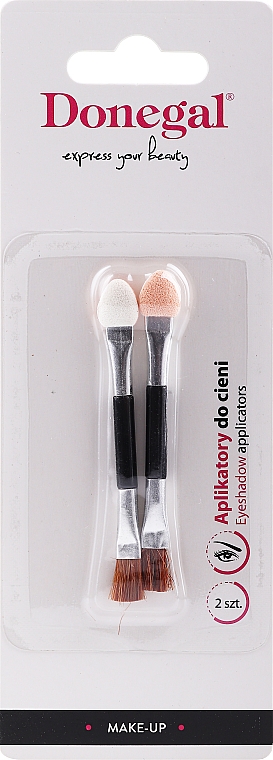 Doppelseitiger Lidschattenapplikator mit Pinsel schwarz 2 St. - Donegal Eyeshadow Brush — Bild N1