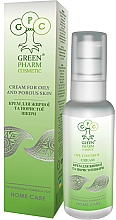 Porenverfeinernde und glättende Gesichtscreme für fettige und poröse Haut - Green Pharm Cosmetic Cream For Oily And Porous Skin — Bild N1