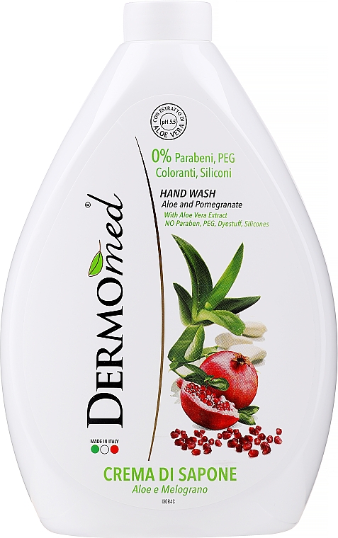 Cremeseife mit Aloe und Granatapfel - Dermomed Hand Wash Cream Soap — Bild N2