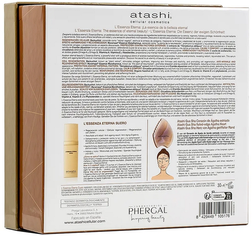 Set - Atashi L'essenza Eterna Serum Anti-Aging Set ( f/ser/30ml + massager) — Bild N3