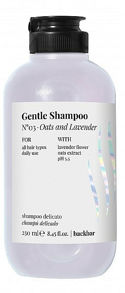 Sanftes Shampoo mit Lavendelblüte und Haferextrakt - Farmavita Back Bar No3 Gentle Shampoo Oats And Lavender — Bild N1