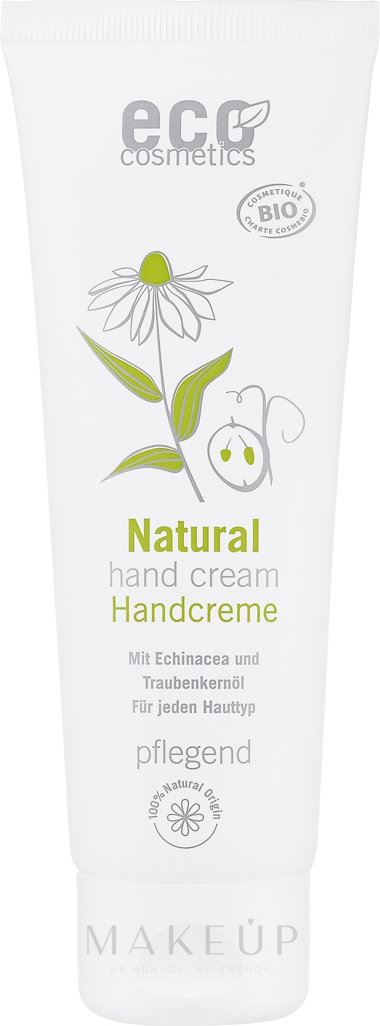 Pflegende Handcreme mit Echinacea und Traubenkernöl - Eco Cosmetics — Bild 125 ml