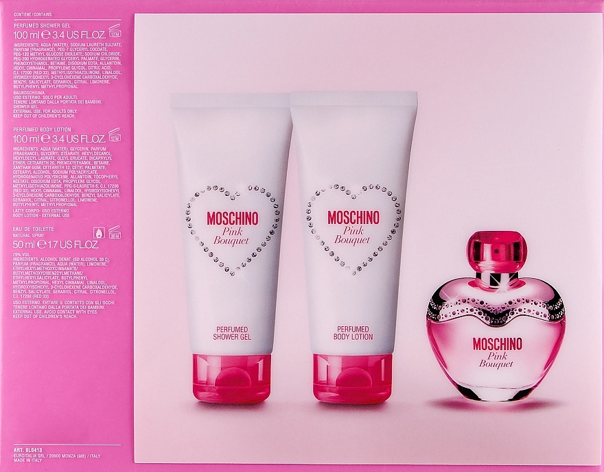Moschino Pink Bouquet - Duftset (Eau de Toilette 50ml + Duschgel 100ml + Körperlotion 100ml) — Bild N3