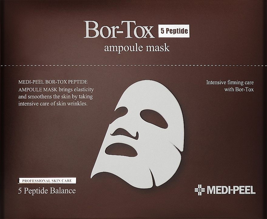 Tuchmaske mit Peptidkomplex - MEDIPEEL Bor-Tox 5 Peptide Ampoule Mask — Bild N2