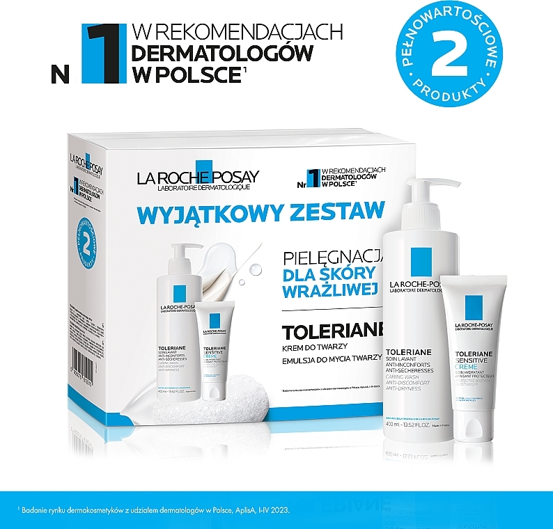 Gesichtspflegeset - La Roche-Posay Toleriane (Creme-Gel/400 ml + Creme/40 ml) — Bild N2