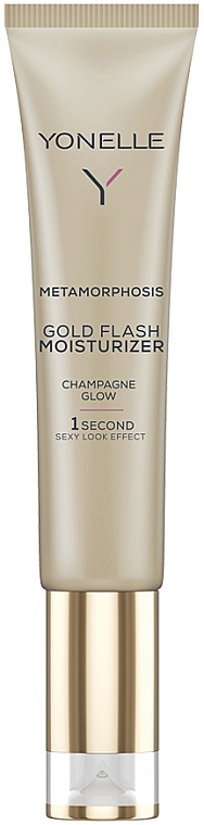 Feuchtigkeitsspendendes Gesichtsgel mit Goldpartikeln - Yonelle Metamorphosis Gold Flash Moisturizer Champagne Glow — Bild N1