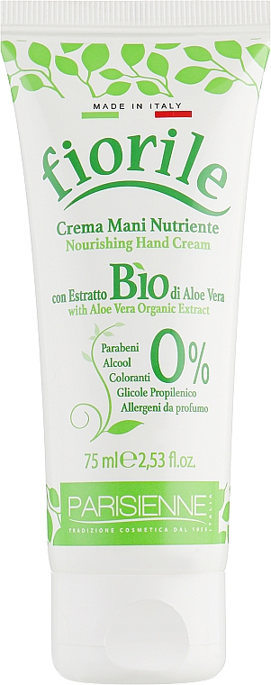 Pflegende Handcreme mit Bio Aloe Vera - Parisienne Italia Fiorile Aloe Vera Hand Cream