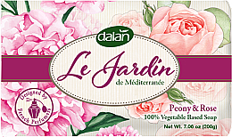 Parfümierte Seife Dalan Le Jardin Pfingstrose und Rose 200 g - Dalan Le Jardin Peony & Rose Soap — Bild N1