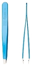 Pinzette gerade 9,5 cm blau - Nippes Solingen Tweezer 728  — Bild N1