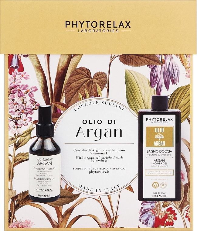 Körperpflegeset - Phytorelax Laboratories Argan Oil (Duschgel 250ml + Trockenöl 100ml) — Bild N1