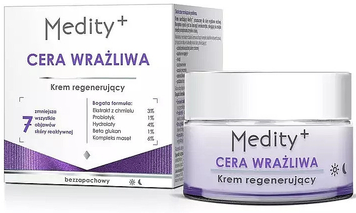 Regenerierende Creme für empfindliche Haut - AVA Laboratorium Medity+ — Bild N1