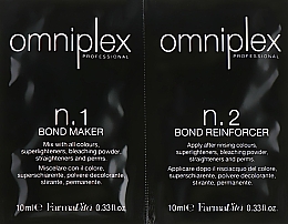 Düfte, Parfümerie und Kosmetik Komplex-Behandlung für den Wiederaufbau und Schutz der Haare - FarmaVita Omniplex Professional n.1 Bond Maker & n.2 Bond Reinforcer (Probe) (2 x 10 ml) 