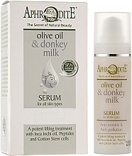 Düfte, Parfümerie und Kosmetik Anti-Aging-Schutzserum - Aphrodite Olive Oil & Donkey Milk Serum