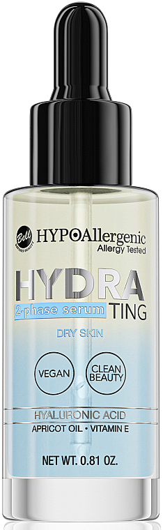 Feuchtigkeitsspendendes 2-phasiges Gesichtsserum mit Hyaluronsäure, Aprikosenöl und Vitamin E - Bell Hydrating 2-Phase Serum Hypo Allergenic — Bild N1