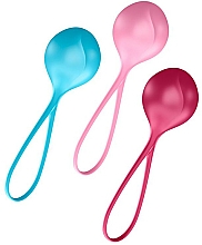 Düfte, Parfümerie und Kosmetik Vaginalkugeln rot, rosa, blau 3 St. - Satisfyer Balls C03 Single Set