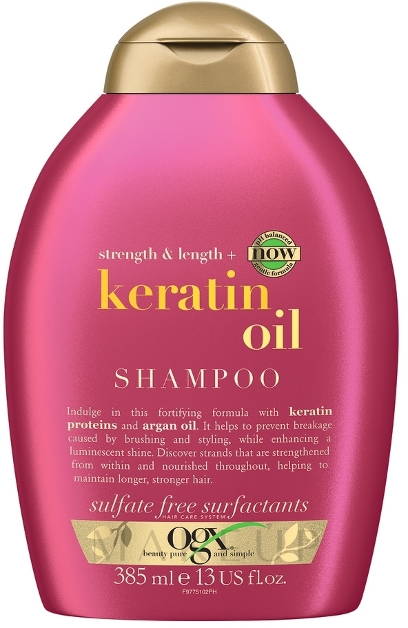 Shampoo für strapaziertes Haar mit Keratin Öl - OGX Anti-Breakage Keratin Oil Shampoo — Bild 385 ml