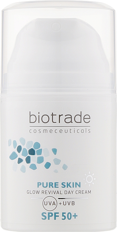 Revitalisierende Tagescreme gegen die ersten Zeichen der Hautalterung mit LSF 50 mit Hyaluronsäure - Biotrade Pure Skin Day Cream — Bild N1