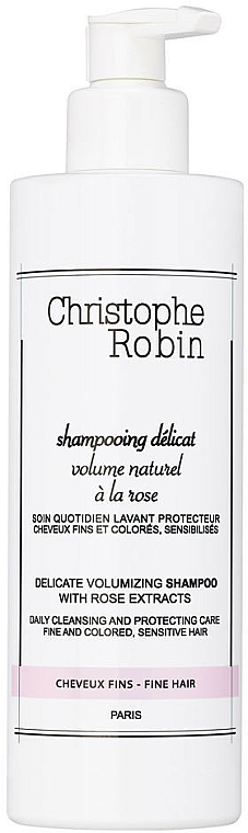 Schützendes Volumen-Shampoo mit Rosenextrakt für dünnes, gefärbtes und empfindliches Haar - Christophe Robin Delicate Volume Shampoo with Rose Extracts — Bild N1