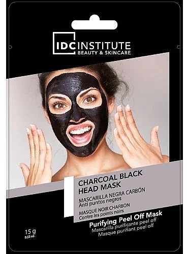 Gesichtsmaske mit Aktivkohle - IDC Institute Charcoal Black Head Mask Peel Off — Bild N1