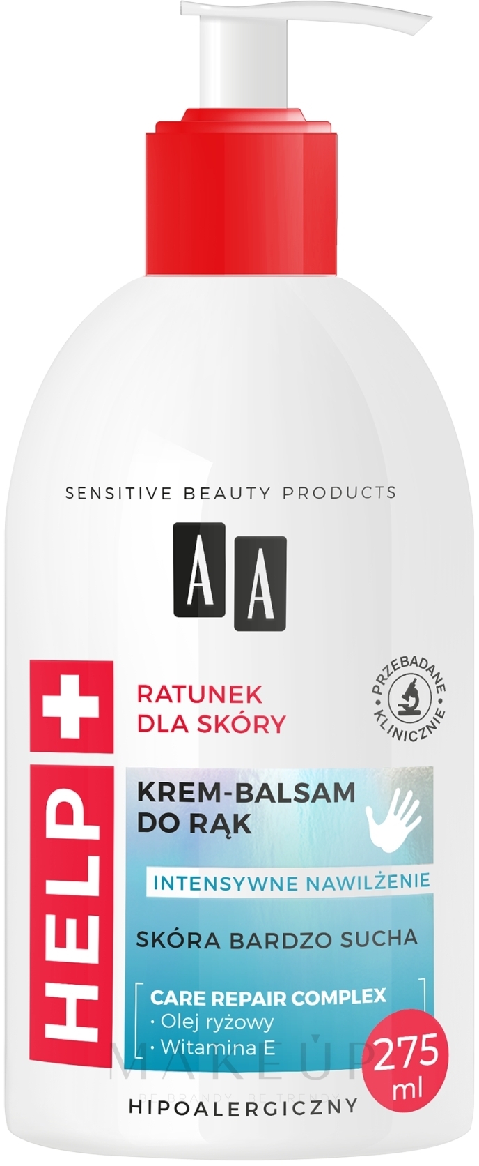 Handcreme-Balsam für trockene Haut - AA Help Hand Cream-Balm — Bild 275 ml