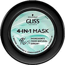 4in1 Feuchtigkeitsspendende Maske für geschädigtes und trockenes Haar - Gliss Kur Performance Treat — Bild N2