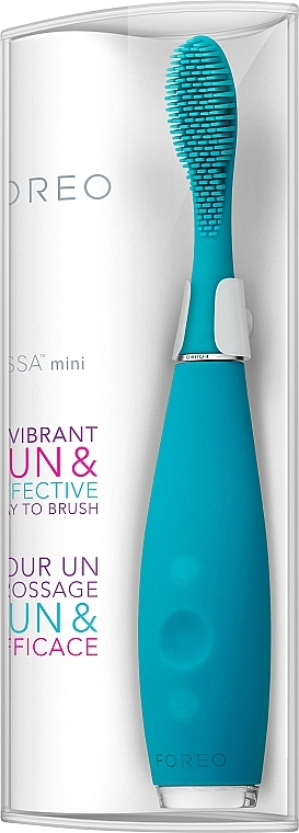 Elektrische Schall-Zahnbürste aus Silikon Mini blau - Foreo ISSA Mini Toothbrush Summer Sky — Bild N1