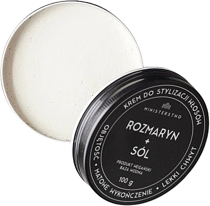 Haarstylingcreme mit Rosmarin und Salz - Ministerstwo Dobrego Mydla Rosemary + Salt Hair Styling Cream-Prestyler — Bild N1