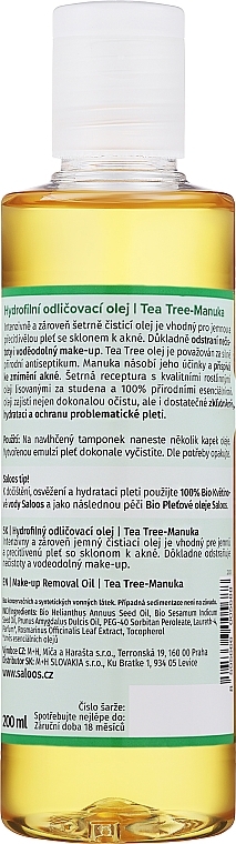 Hydrophiles Reinigungsöl aus Manuka und Teebaum für problematische und fettige Haut - Saloos Tea Tree-Manuka Oil — Bild N4