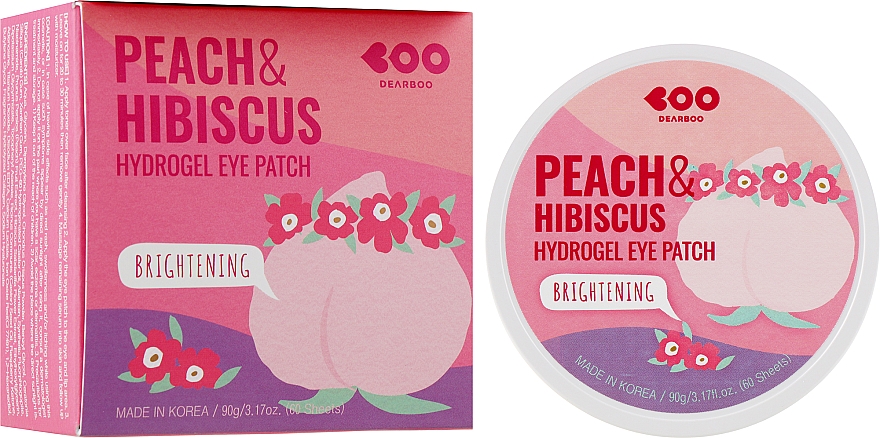 Hydrogel Augenpatches mit Extrakten aus Pfirsich und Hibiskus - Dearboo Peach & Hibiscus Hydrogel Eye Patch — Bild N1