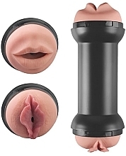 Düfte, Parfümerie und Kosmetik Doppelseitiger Masturbator - LoveToy Training Master Double Side Stroker Pussy & Mouth Flesh