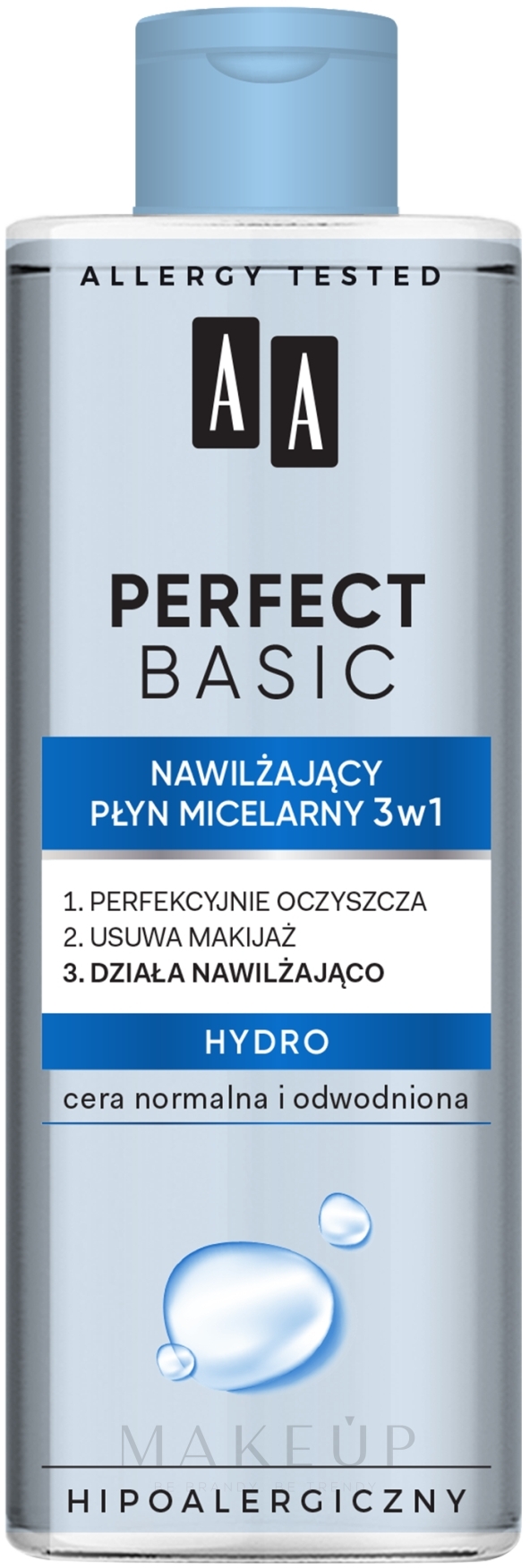 Feuchtigkeitsspendendes Mizellenwasser für normale und trockene Haut - AA Perfect Basic 3-in-1 Hydro Micellar Water — Bild 200 ml