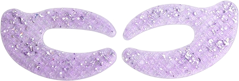 Hydrogelpads für die Augenpartie mit Glitzer - IDC Institute C Shaped Glitter Hydrogel Eye Pad Purple — Bild N2