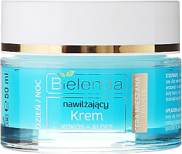 Feuchtigkeitsspendende Gesichtscreme mit Kokosnuss und Aloe für Mischhaut bis fettige Haut - Bielenda Hydra Care Moisturizing Face Cream Coconut and Aloe Vera — Bild N2