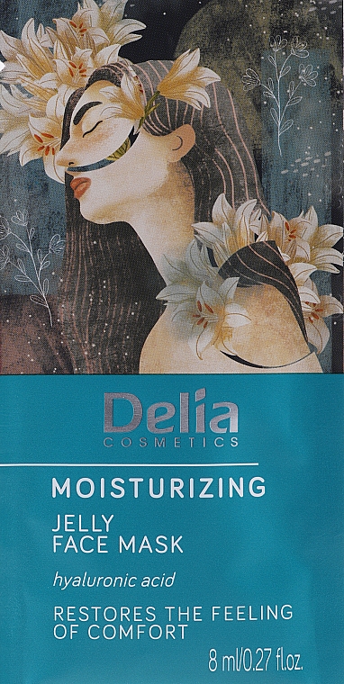 Anti-Falten-Gesichtsmaske - Delia Cosmetics Moisturizing Jelly Face Mask — Bild N1