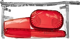 Düfte, Parfümerie und Kosmetik Reiseset 41372 transparentes Rot graue Tasche - Top Choice Set (Accessoires 4 St.) 